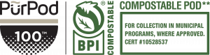 PurPod100 BPI Compostable Pod Certification Canada